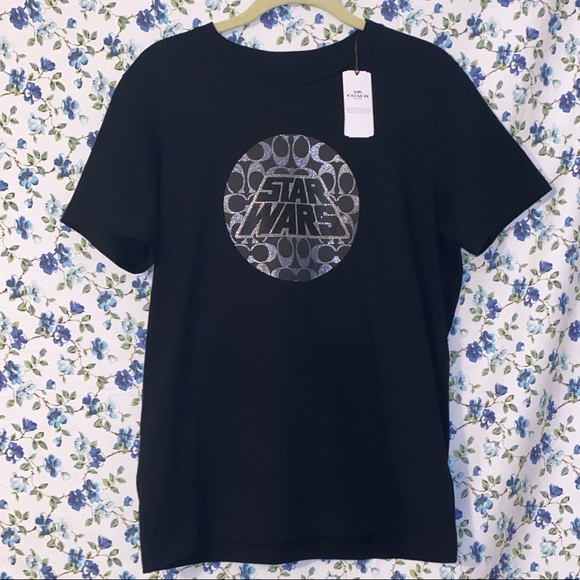 Coach Other - Coach Star Wars Logo Black Glitter Tee Shirt